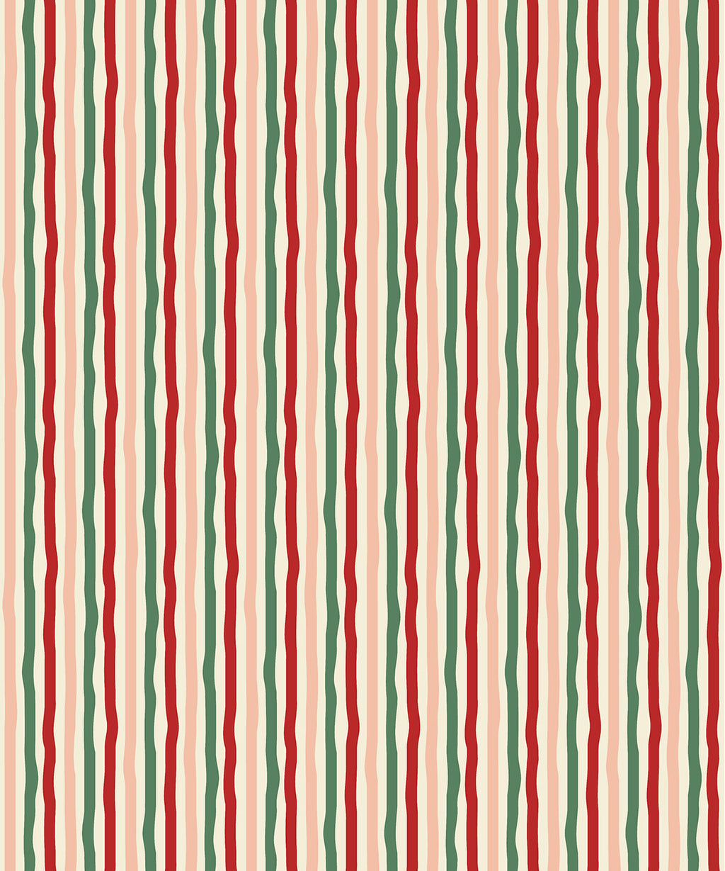 Can’t Keep It Straight Wallpaper, Red & Green