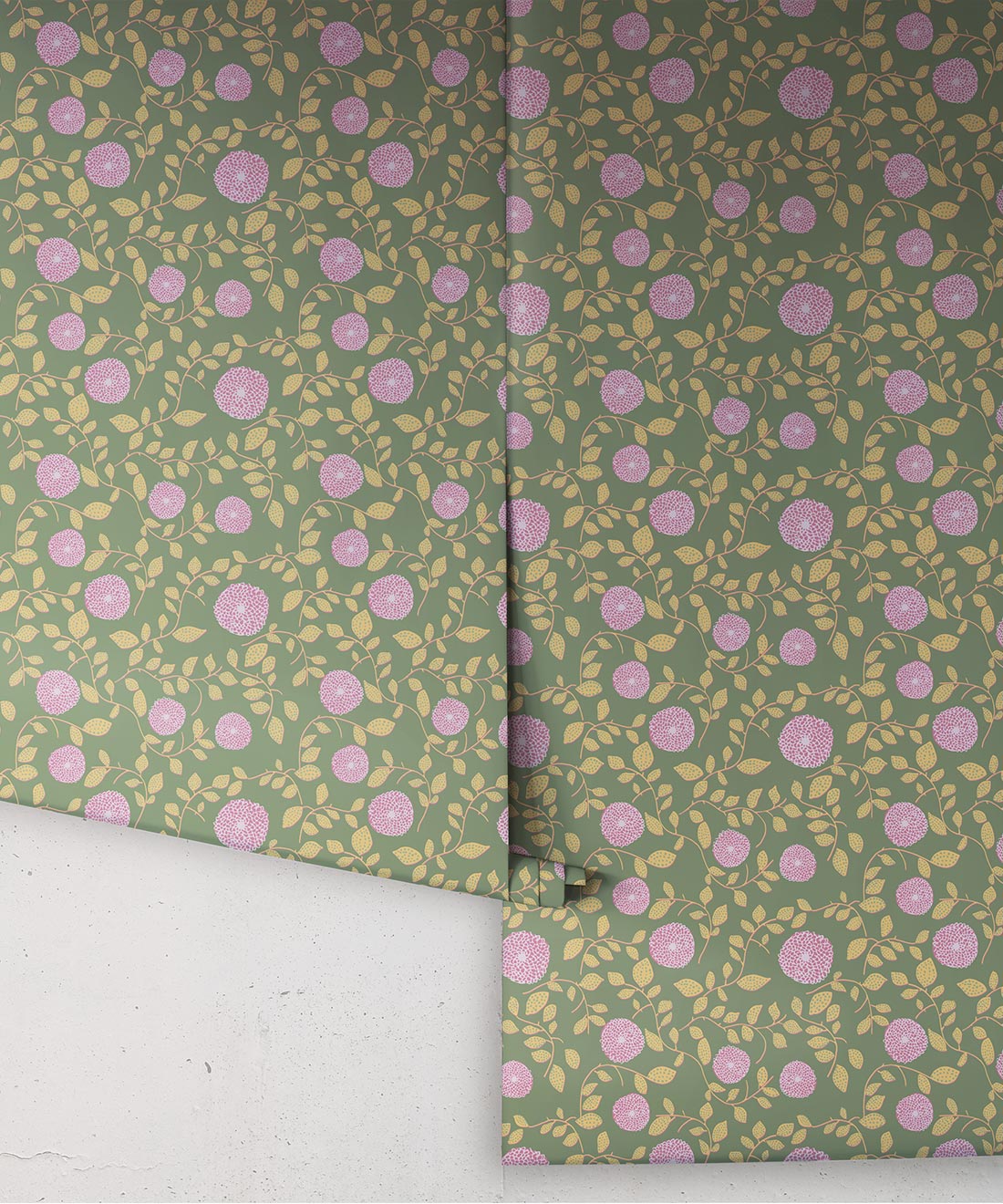 Mary Lennox Wallpaper, Lavender & Green
