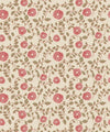 Mary Lennox Wallpaper, Olive & Red