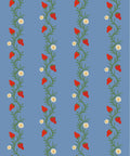 Strawberry Fields Wallpaper, Blue & Red