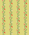 Strawberry Fields Wallpaper, Chartreuse & Red