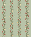 Strawberry Fields Wallpaper, Sage & Cinnamon