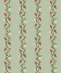 Strawberry Fields Wallpaper, Sage & Cinnamon