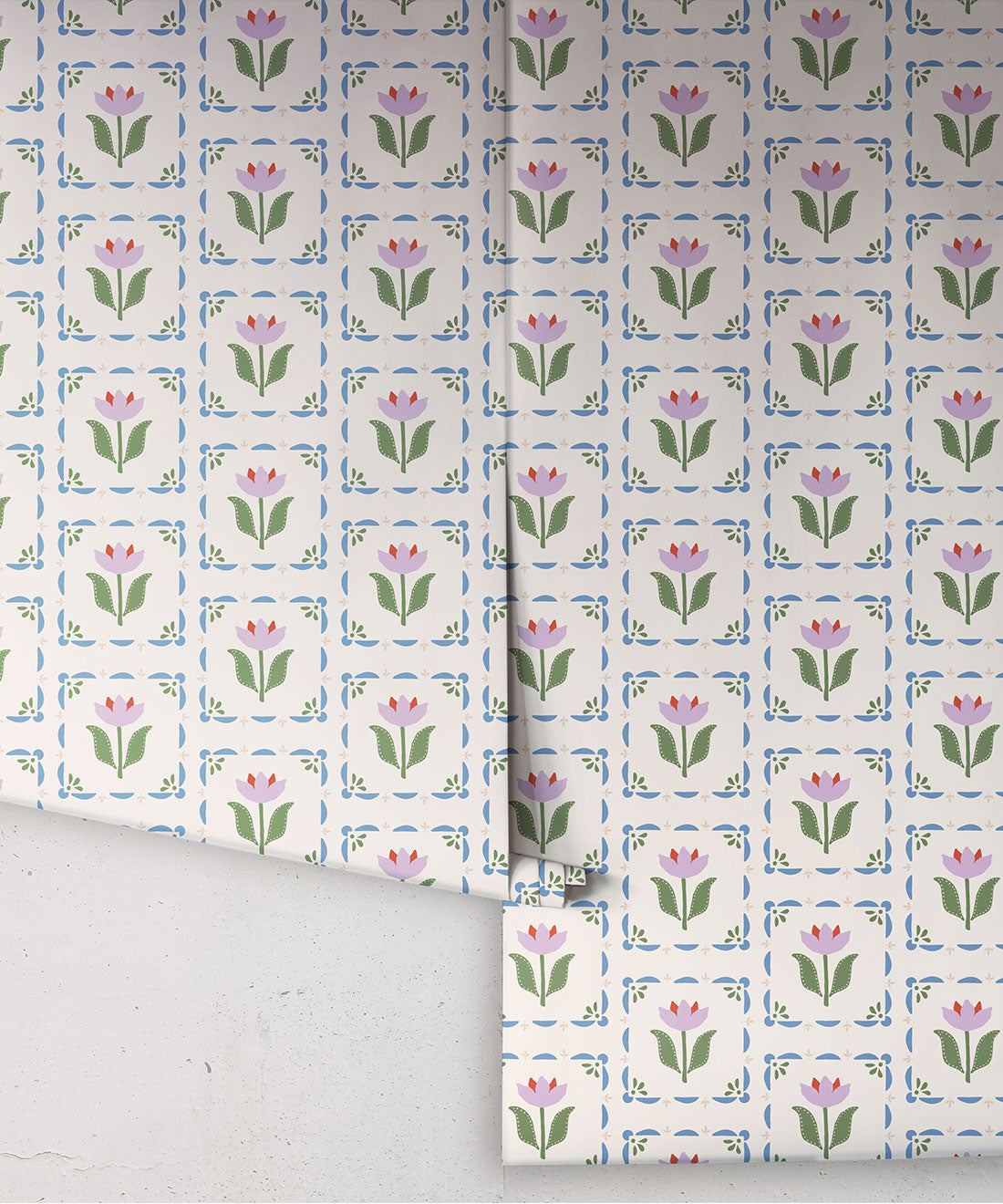 Flora Wallpaper, Lavender & Green