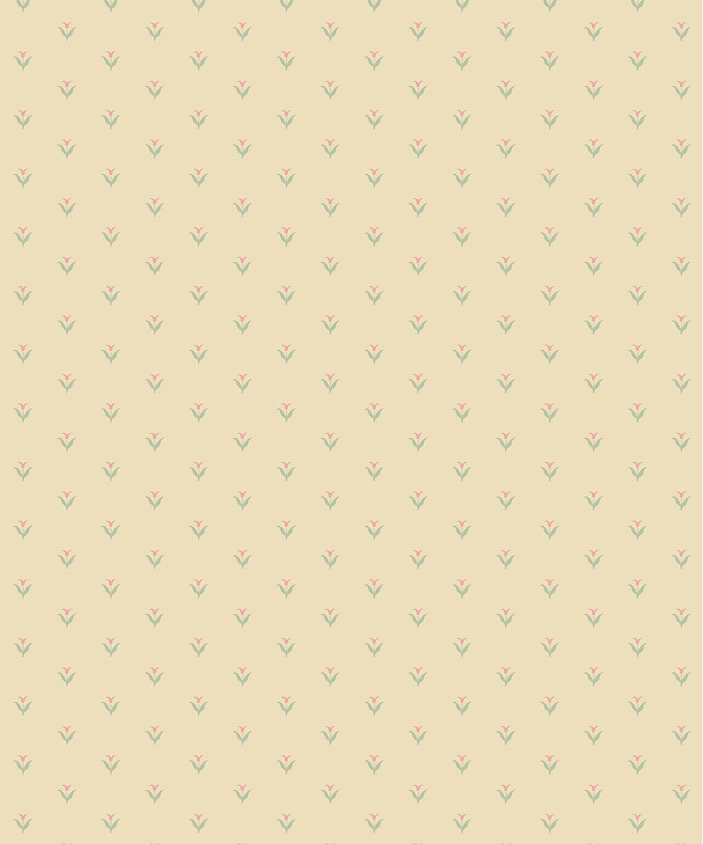 Nana’s Kitchen Wallpaper, Ivory, Sage & Pink
