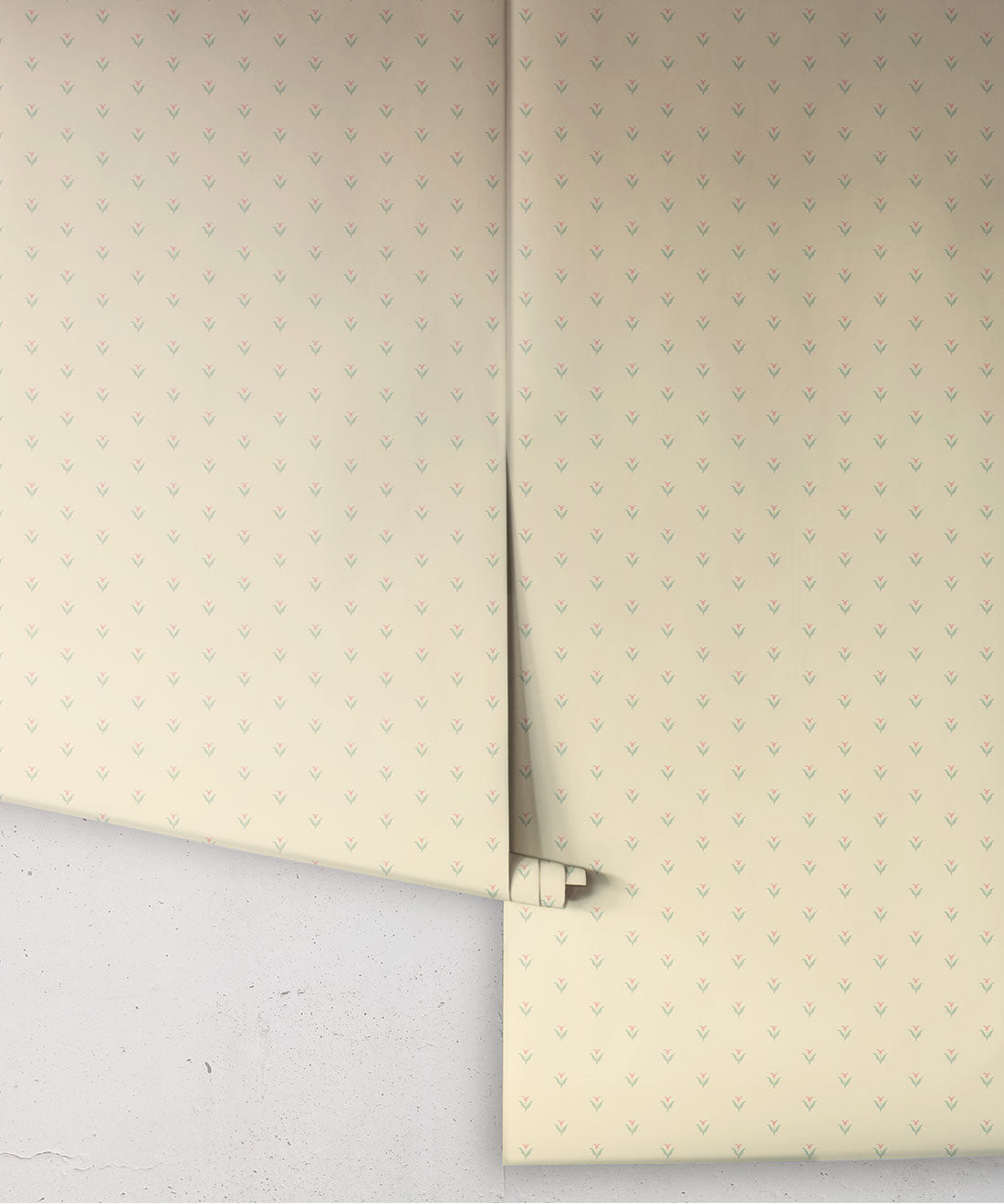 Nana’s Kitchen Wallpaper, Ivory, Sage & Pink