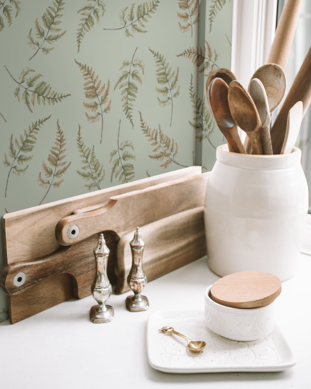 Falling Ferns - Earthy Green