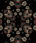 Bees Lace Wallpaper, Black