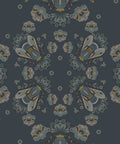 Bees Lace Wallpaper, Navy