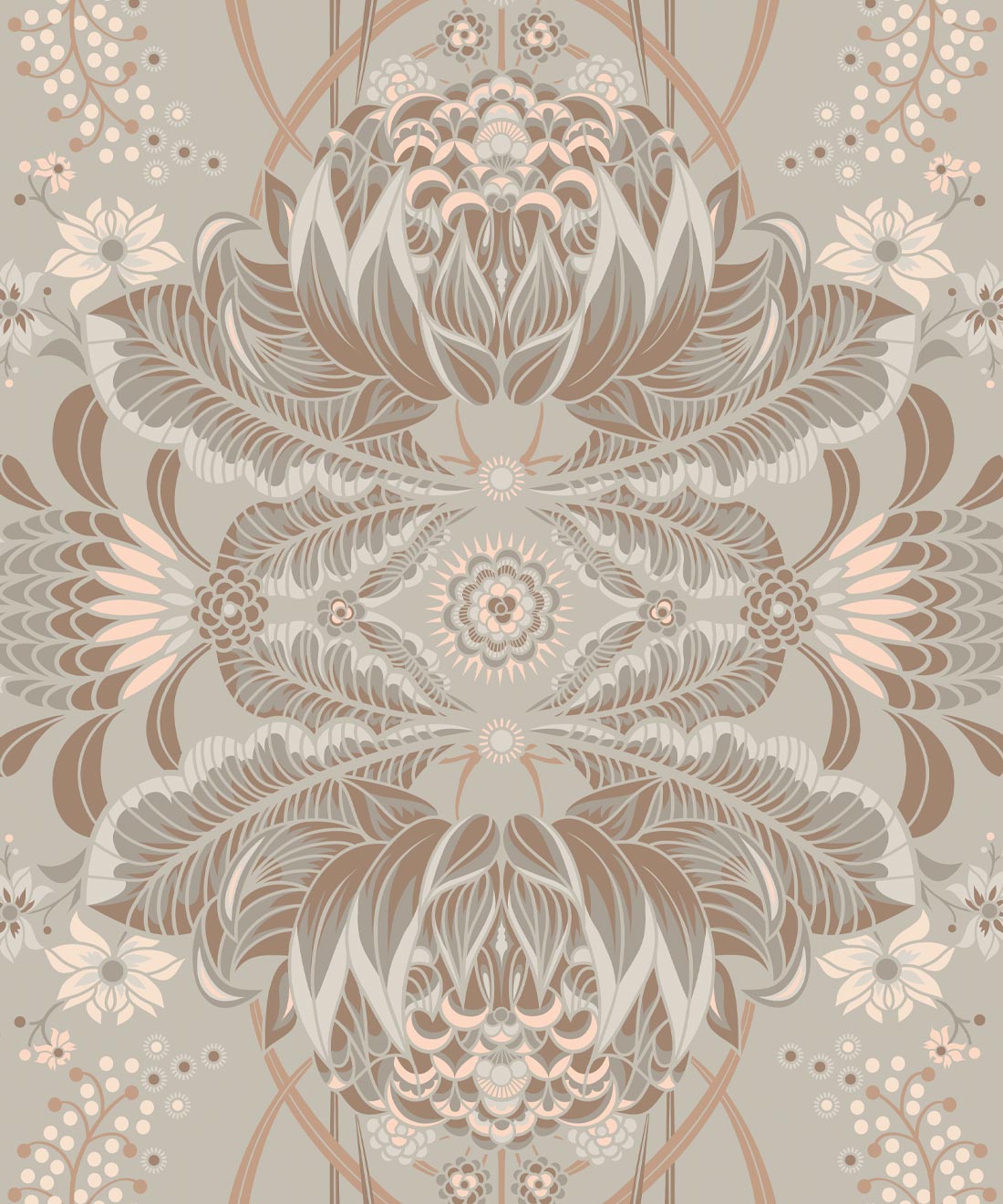 Bush Beauty Wallpaper, Beige