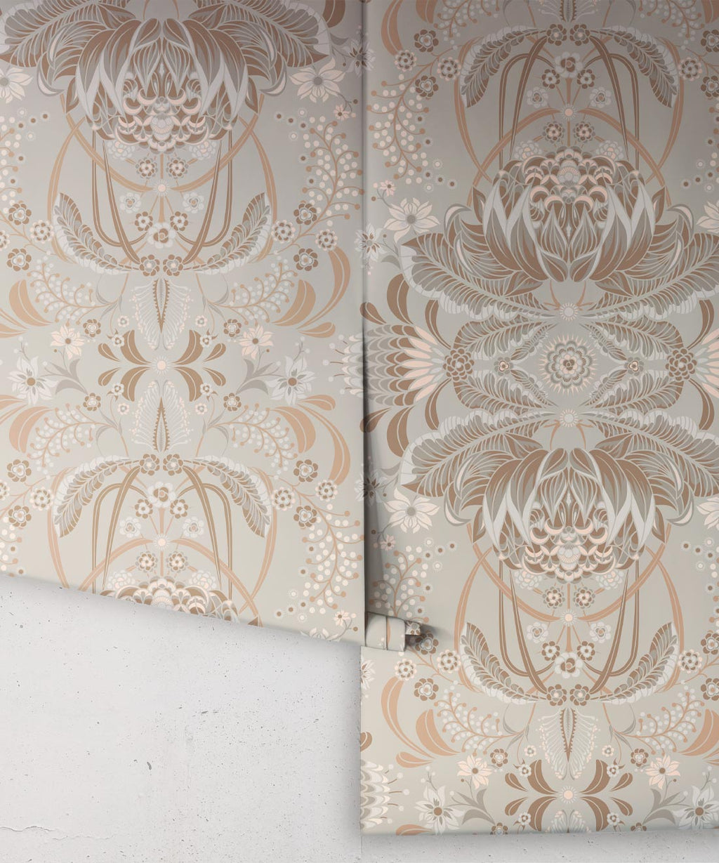 Bush Beauty Wallpaper, Beige