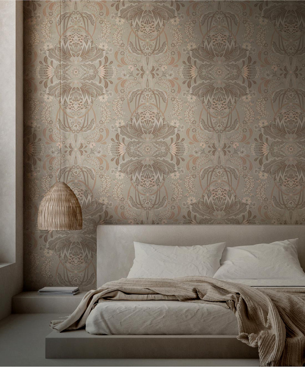 Bush Beauty Wallpaper, Beige