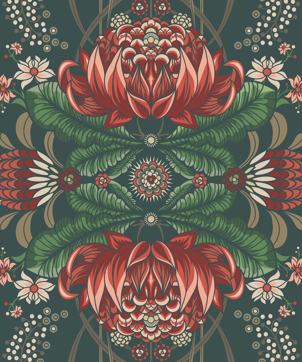 Bush Beauty Wallpaper, Navy