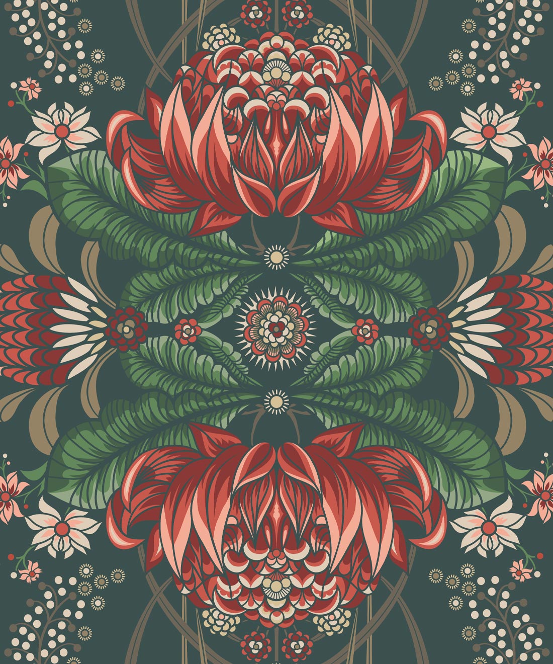Bush Beauty Wallpaper, Navy
