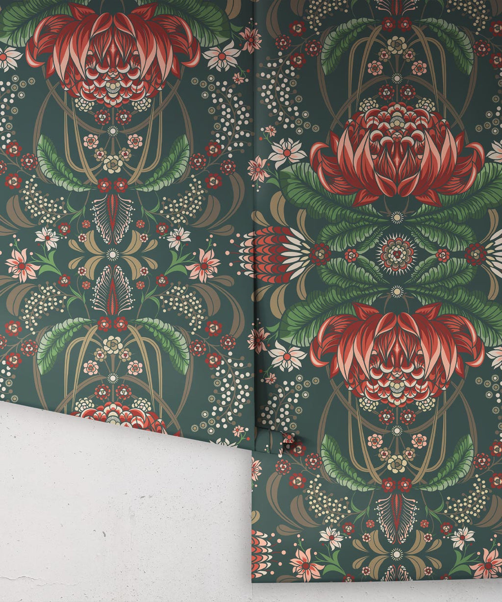Bush Beauty Wallpaper, Navy