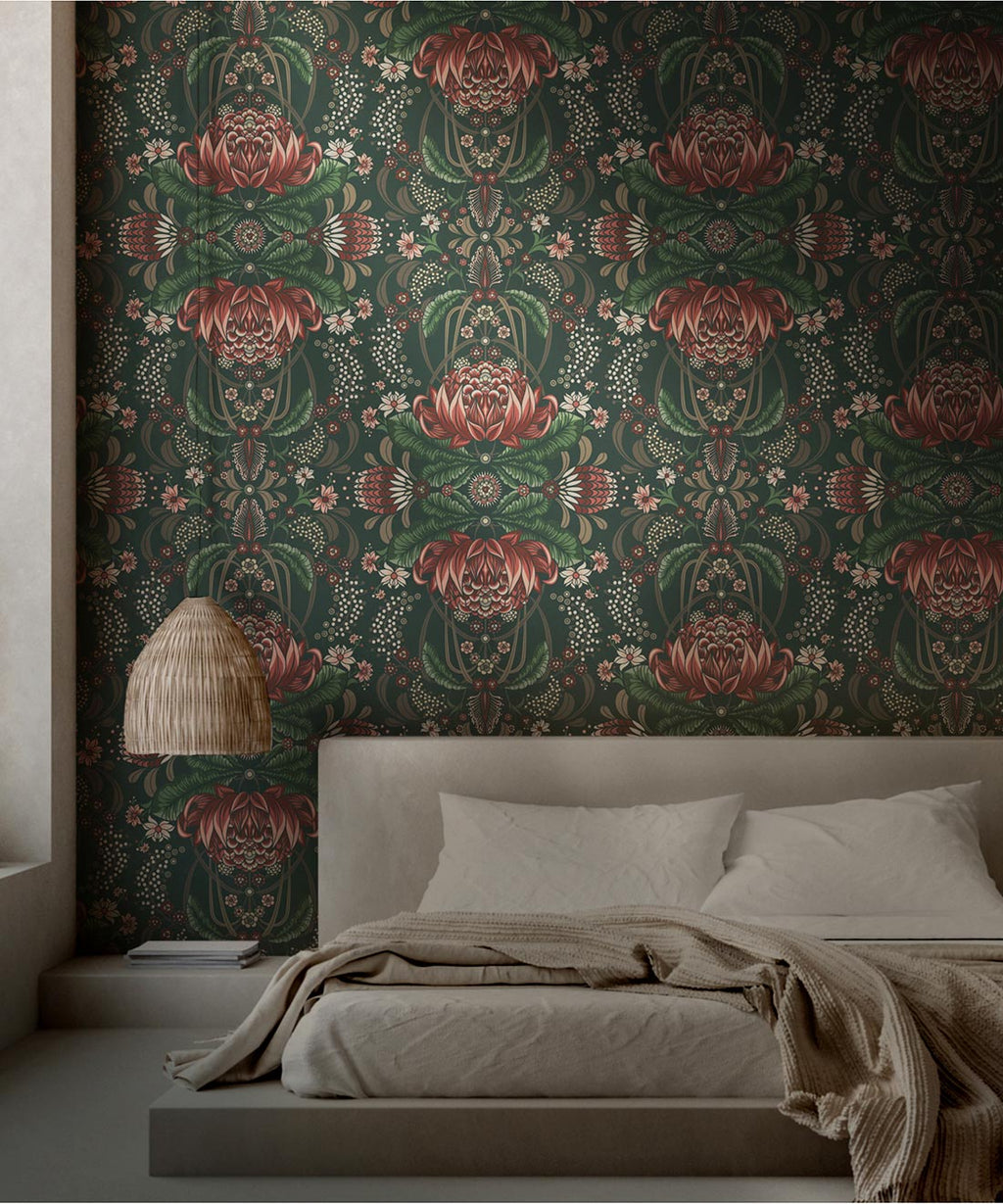 Bush Beauty Wallpaper, Navy