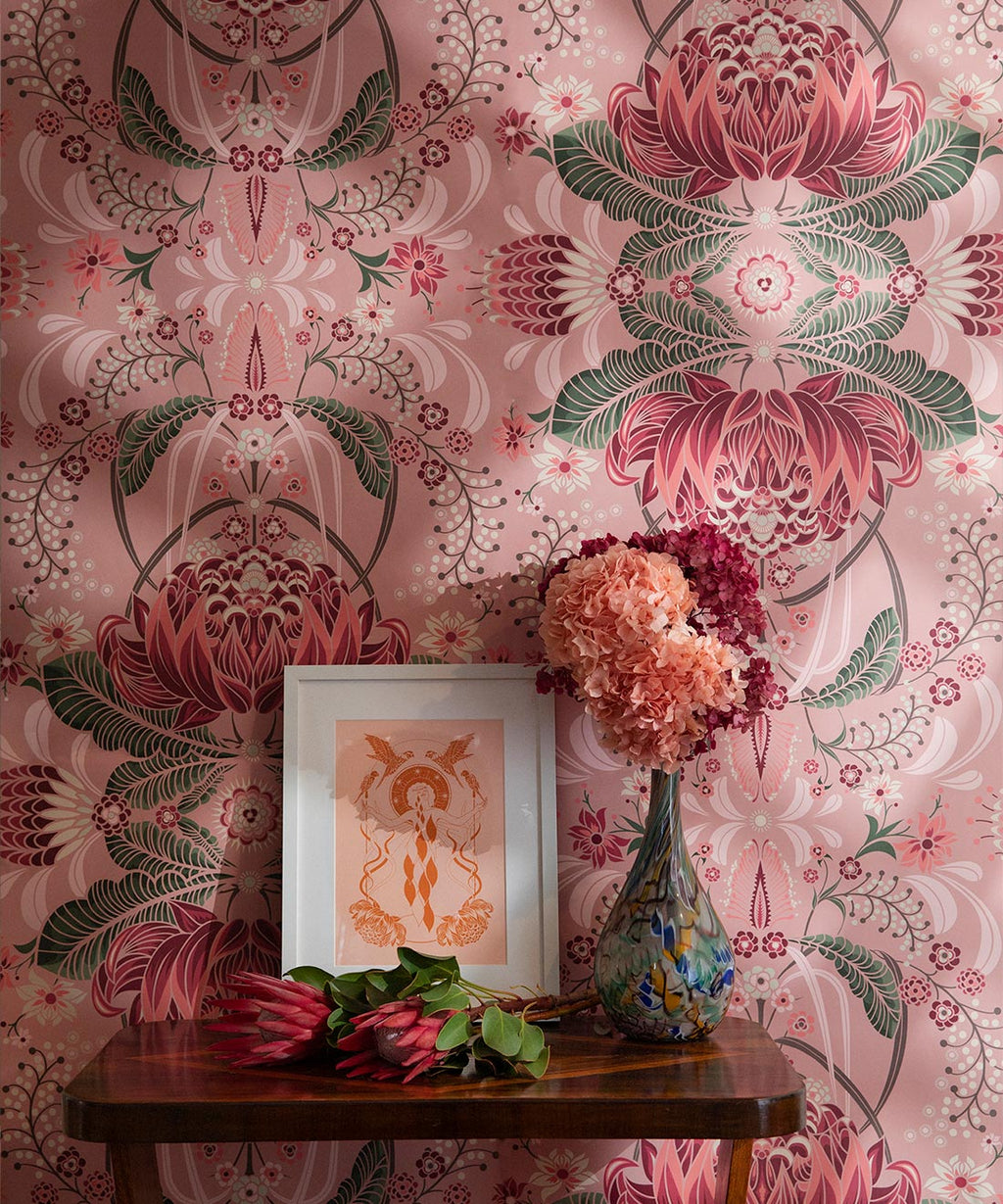 Bush Beauty Wallpaper, Pink