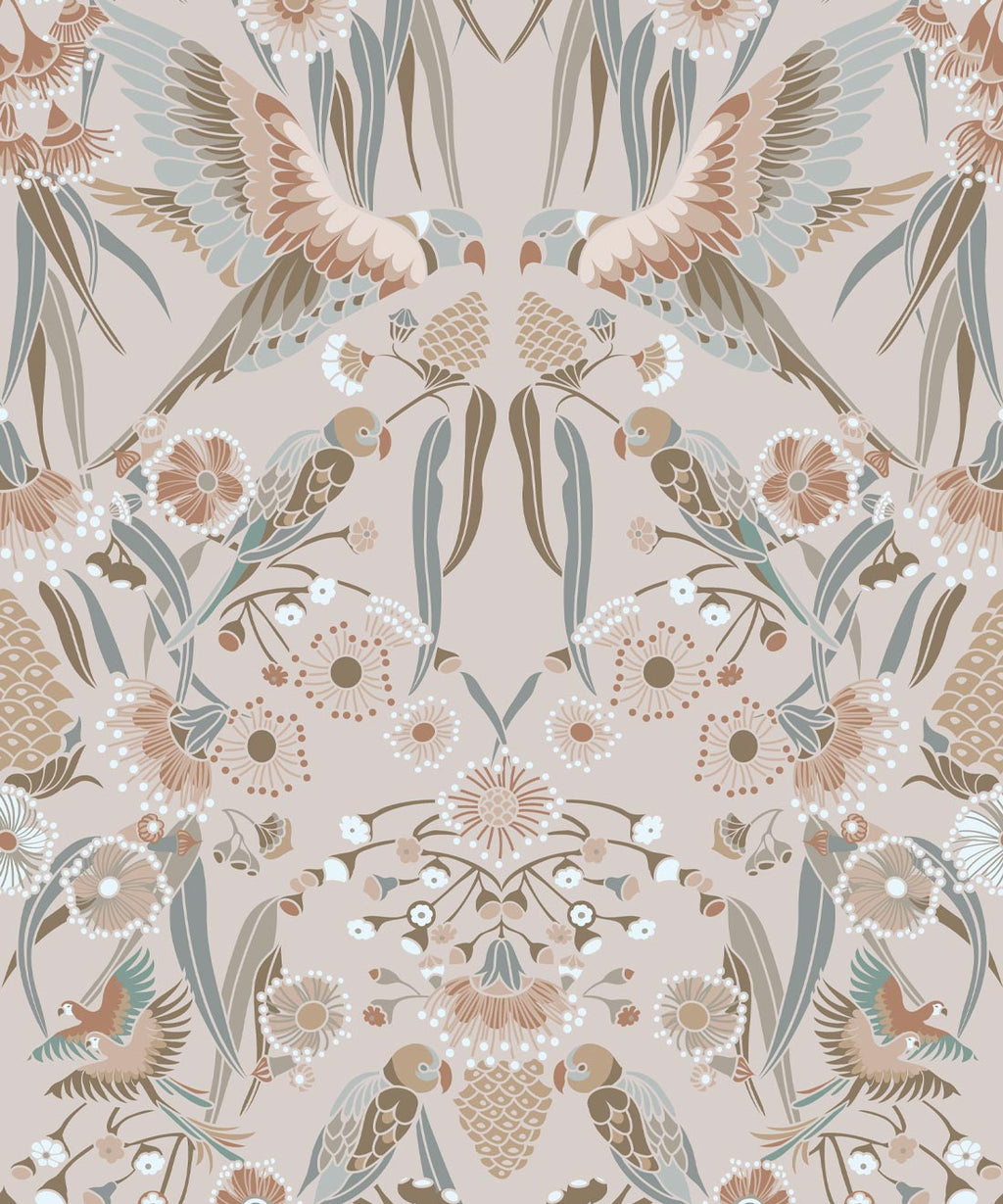 Gumnut Paradise Wallpaper, Latte