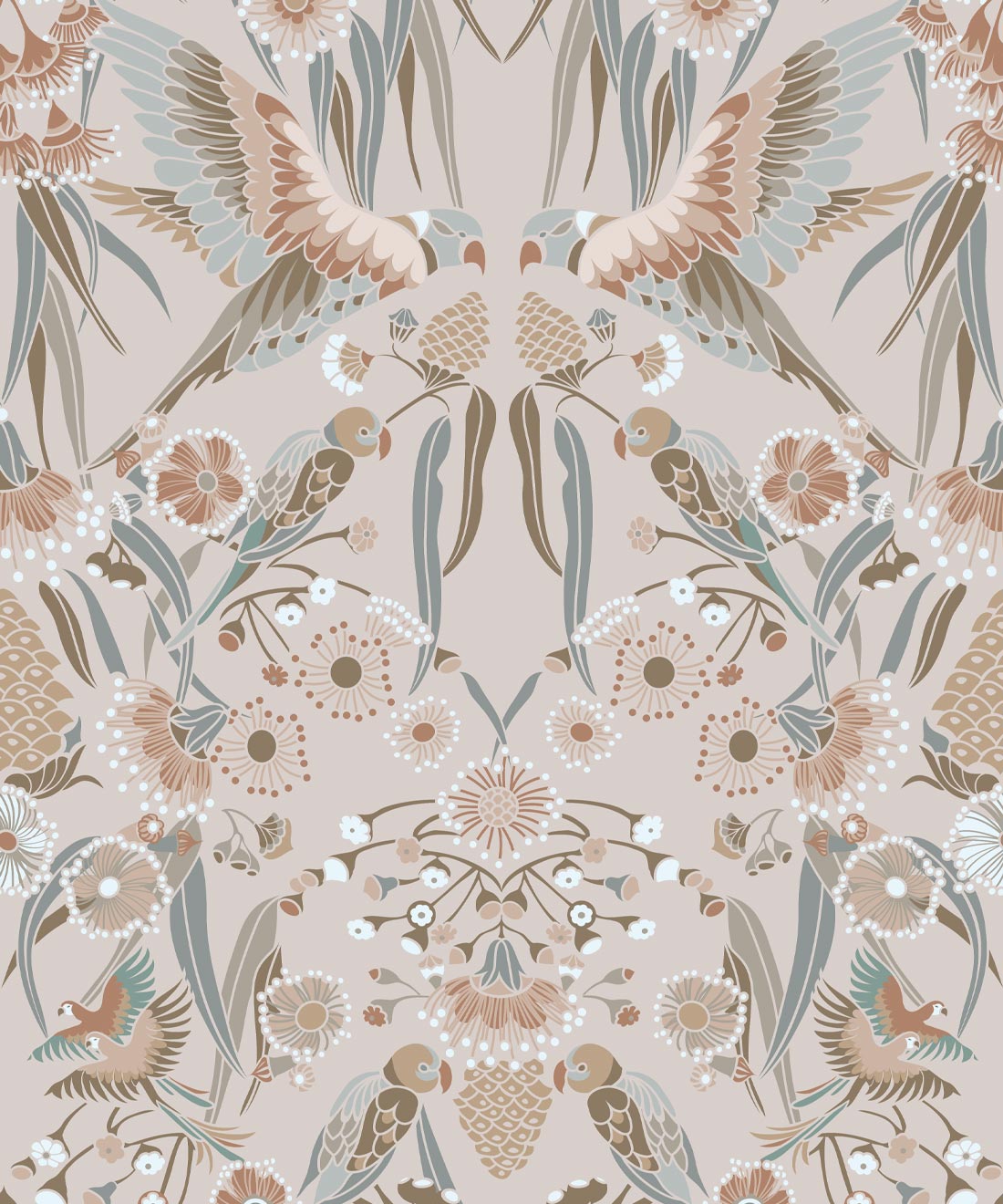 Gumnut Paradise Wallpaper, Latte