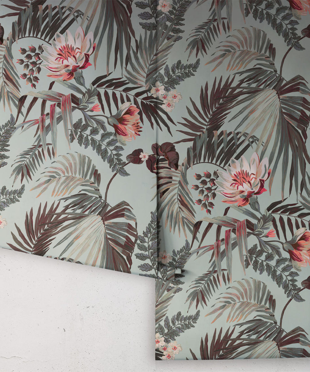 Majestic Palm Wallpaper, Glacier