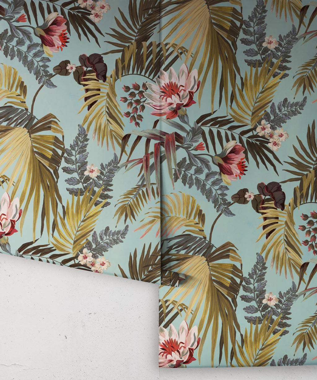 Majestic Palm Wallpaper, Mint