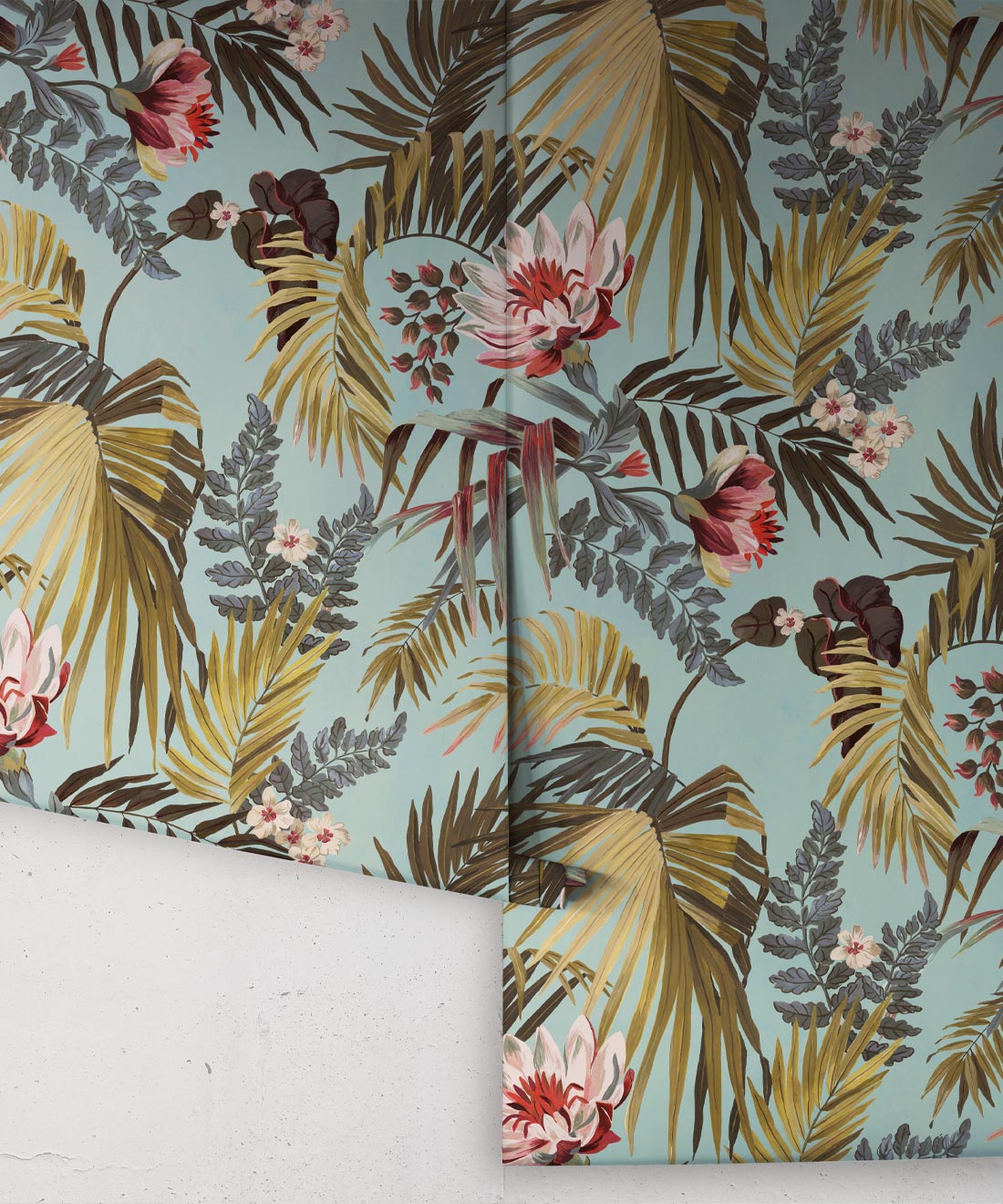 Majestic Palm Wallpaper, Mint