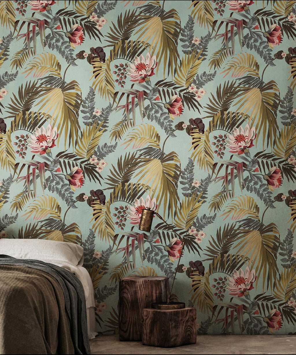 Majestic Palm Wallpaper, Mint