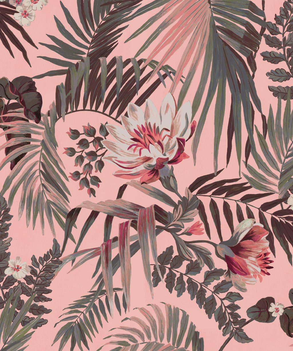 Majestic Palm Wallpaper, Rose