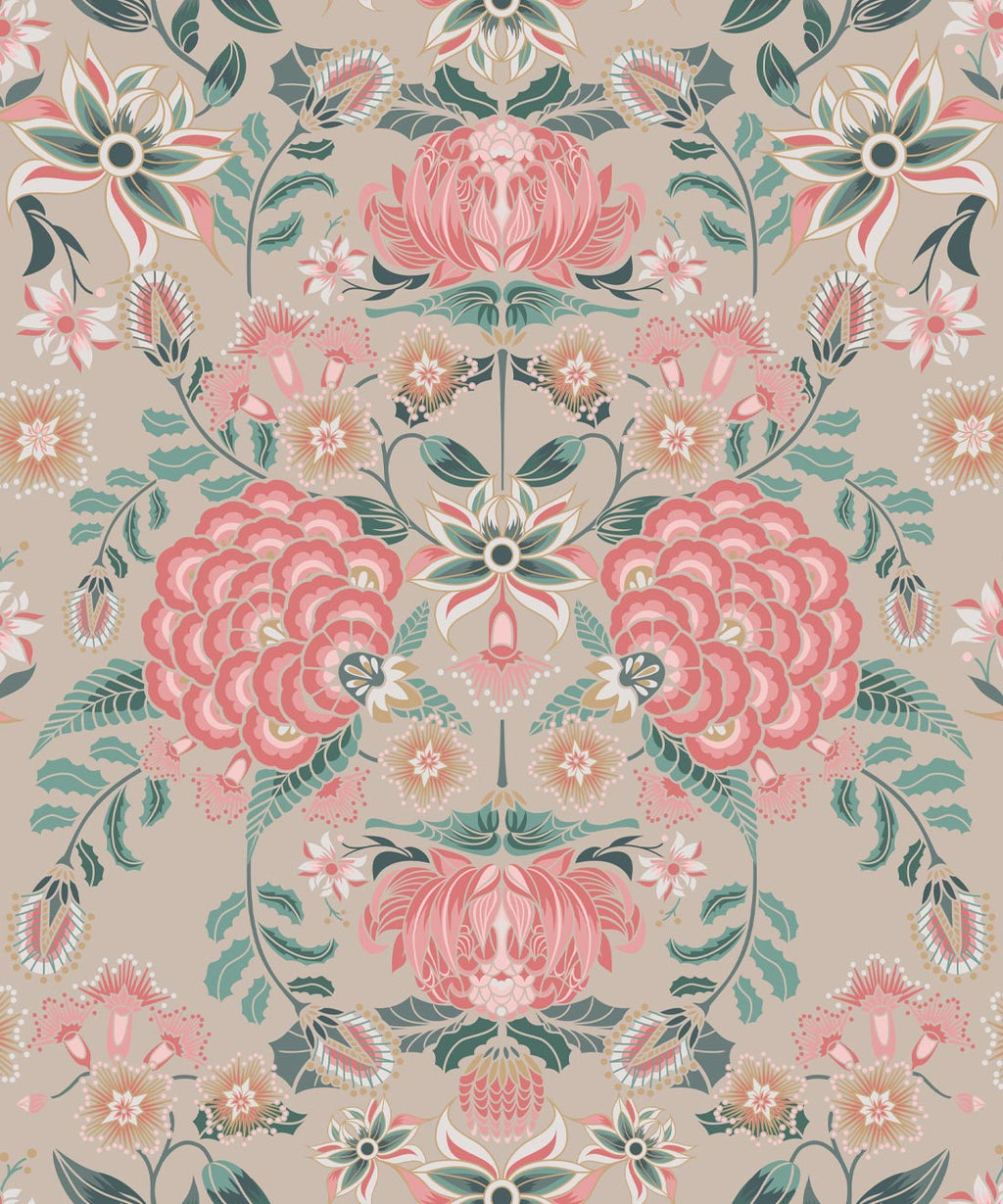 Waratah Wonderland Wallpaper, Ginger