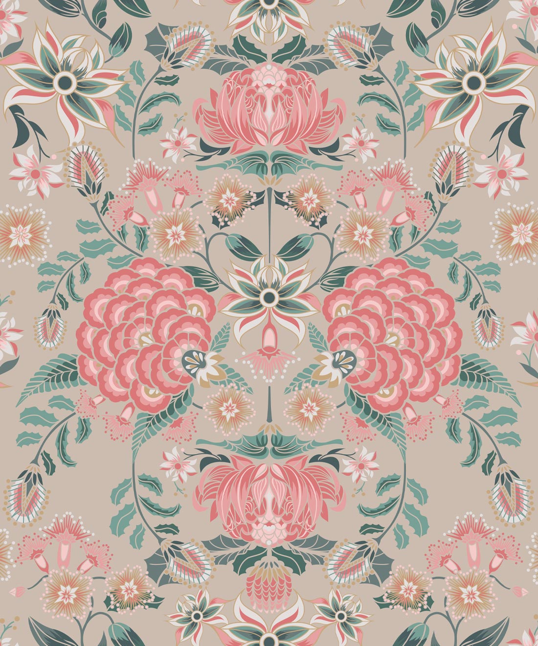 Waratah Wonderland Wallpaper, Ginger