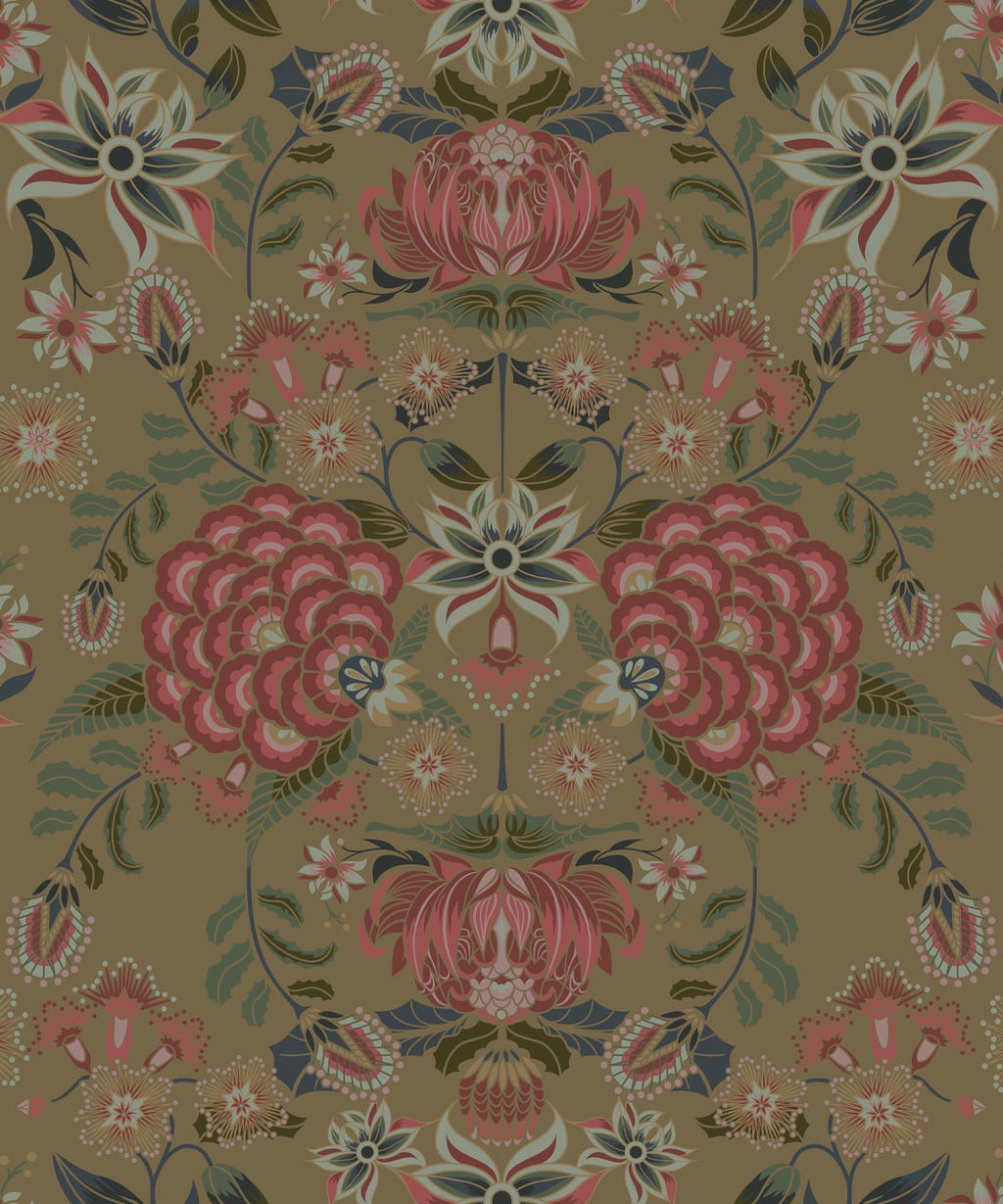 Waratah Wonderland Wallpaper, Marigold