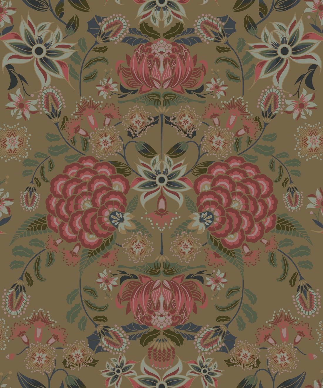 Waratah Wonderland Wallpaper, Marigold