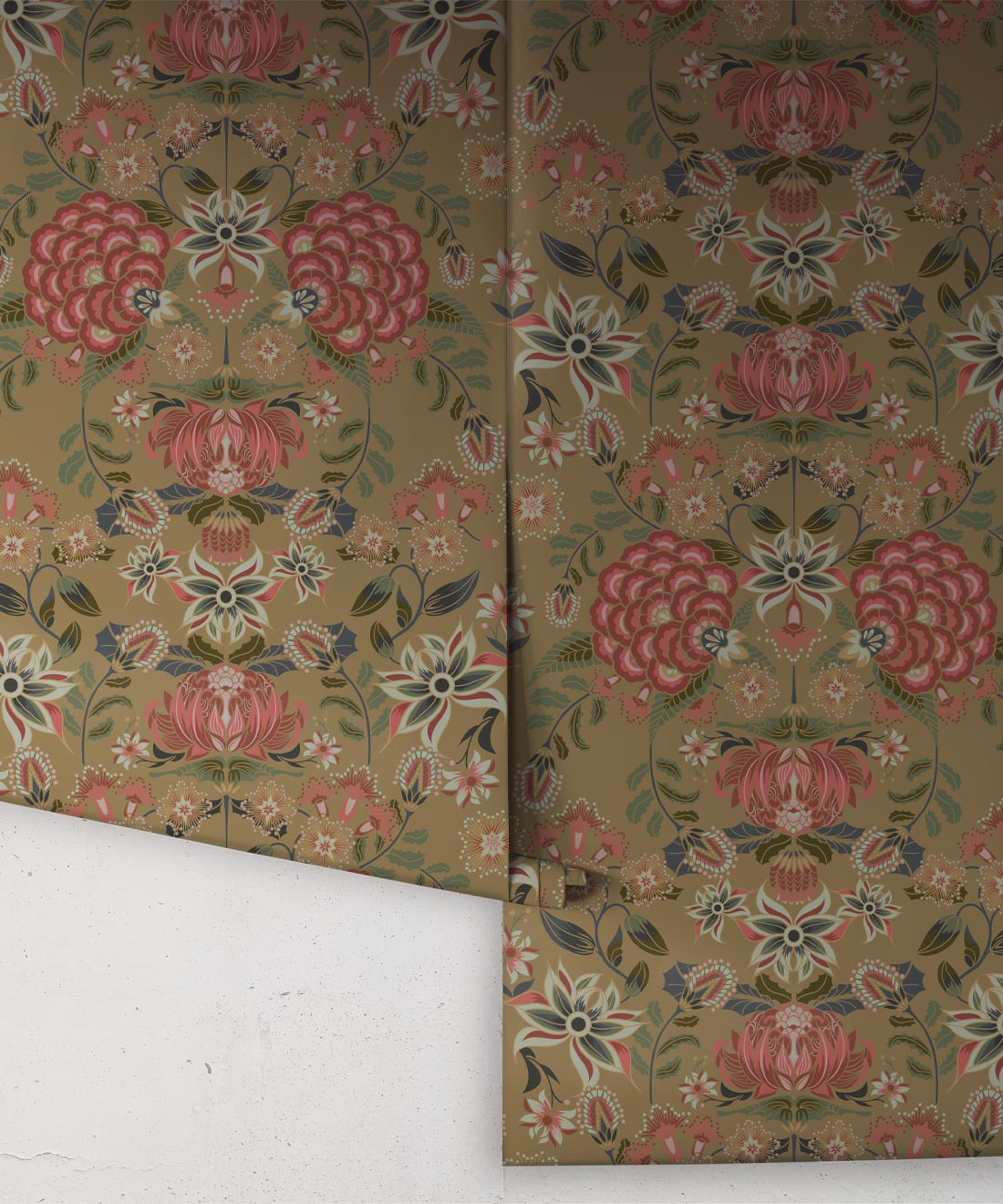 Waratah Wonderland Wallpaper, Marigold