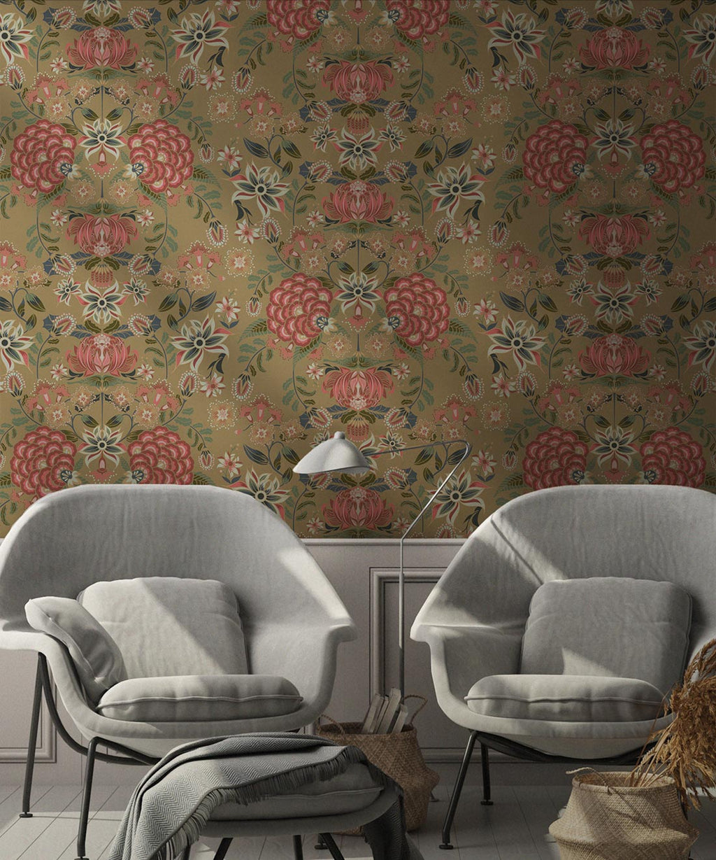 Waratah Wonderland Wallpaper, Marigold