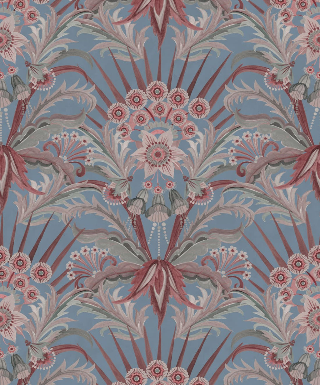 Morning Flowers Wallpaper, Cornflower