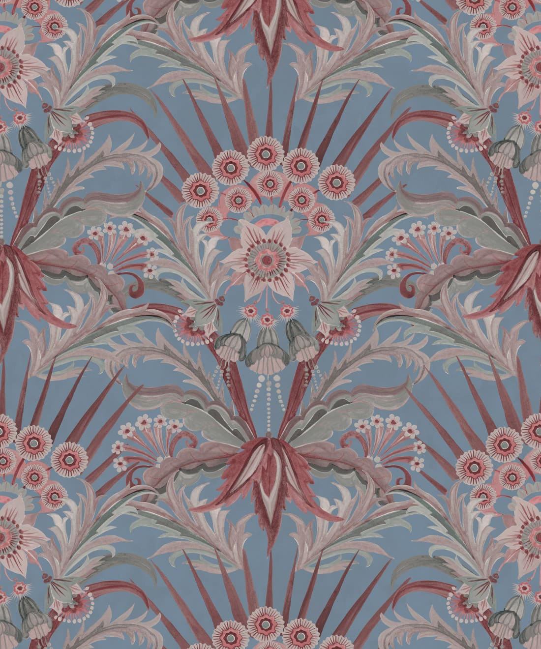 Morning Flowers Wallpaper, Cornflower