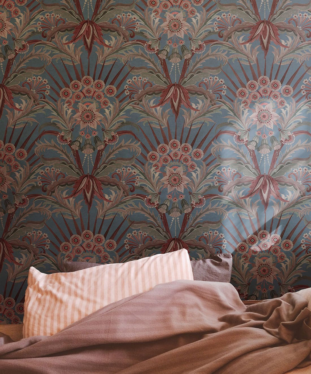 Morning Flowers Wallpaper, Cornflower