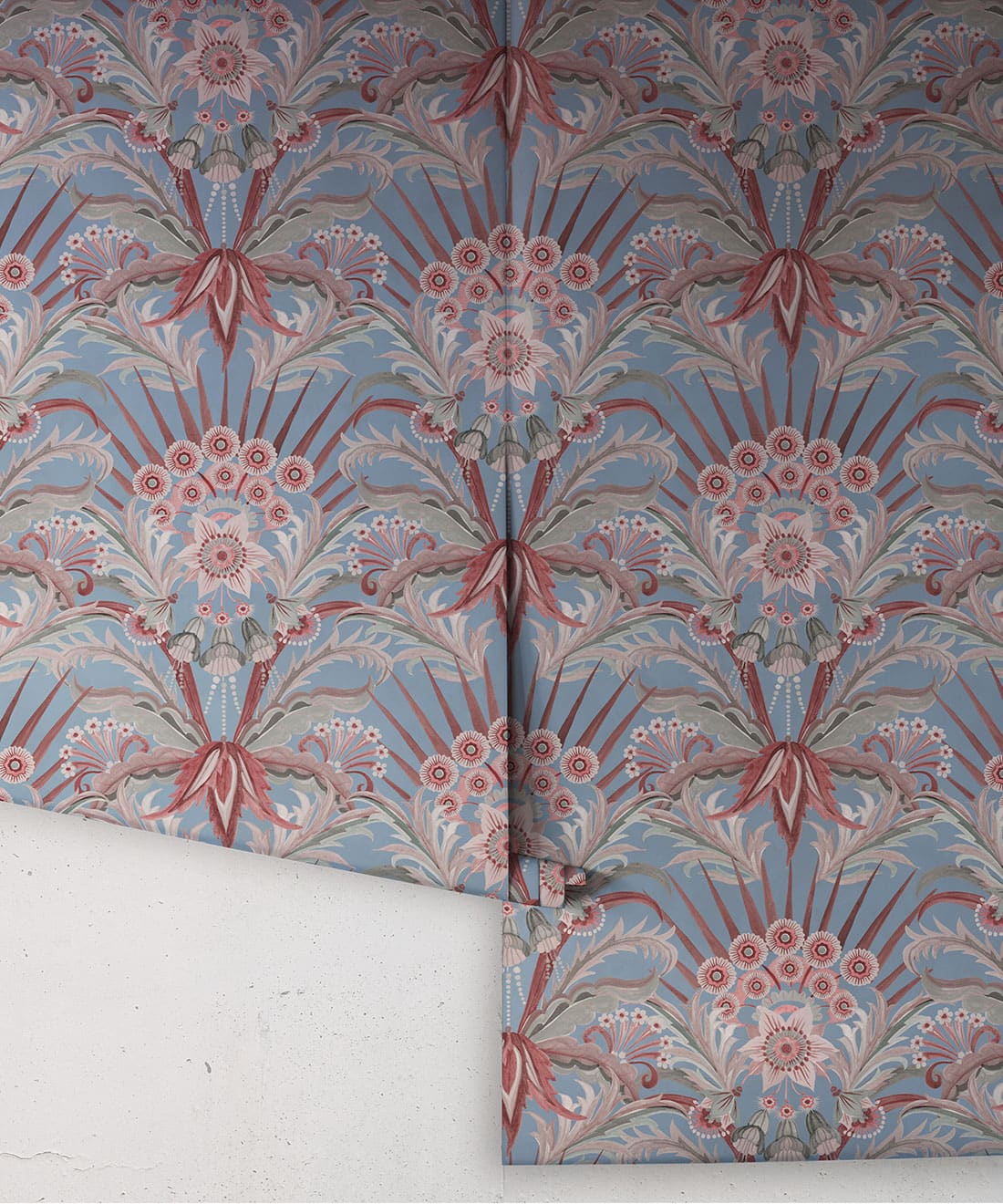 Morning Flowers Wallpaper, Cornflower