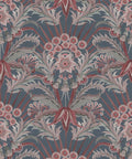 Morning Flowers Wallpaper, Dusty Blue