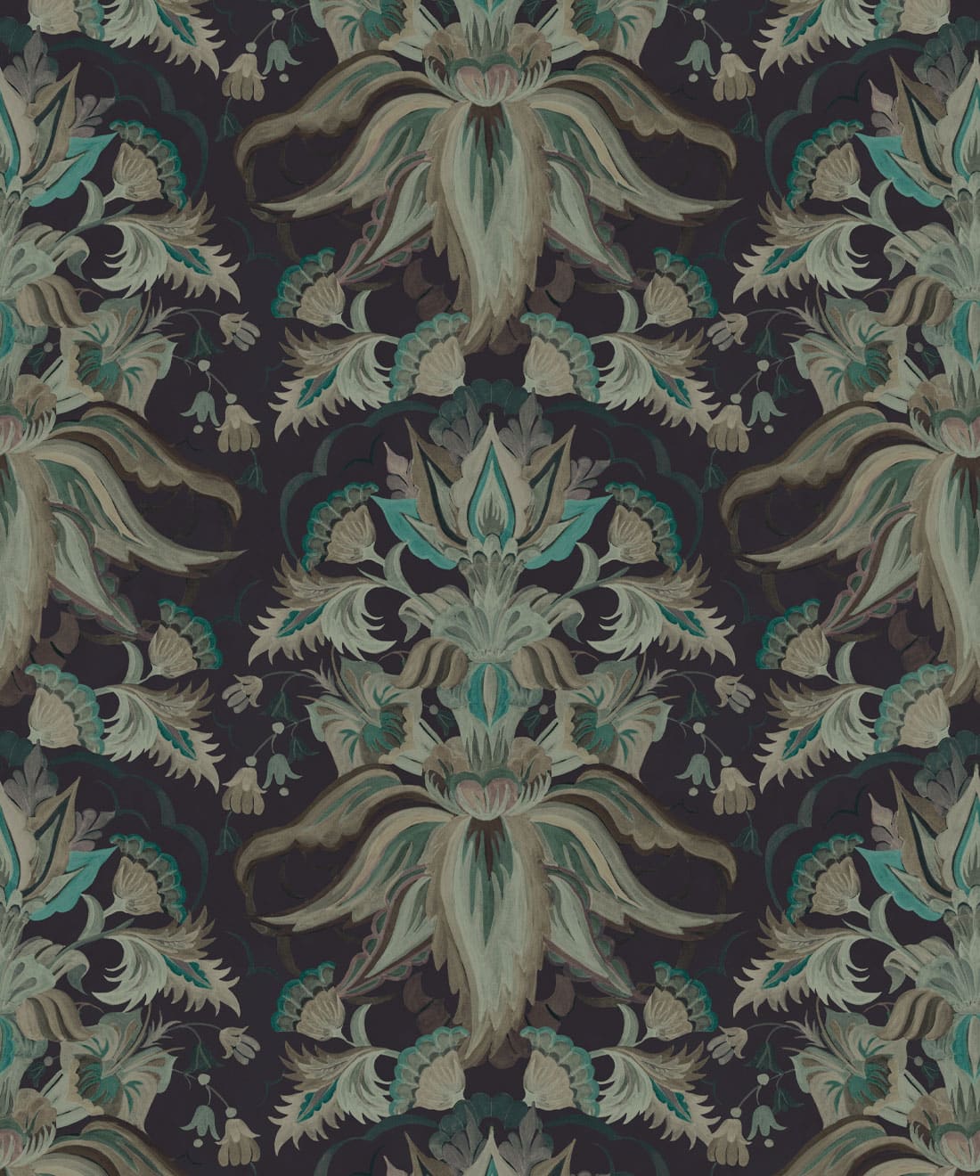 Sunset Lillies Wallpaper, Deep Sea