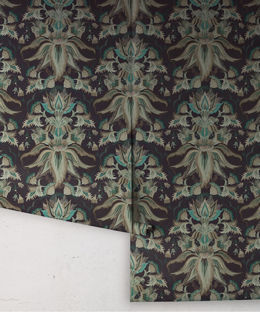 Sunset Lillies Wallpaper, Deep Sea