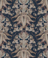 Sunset Lillies Wallpaper, Navy