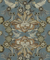 Hummingbird Garden Wallpaper, Denim