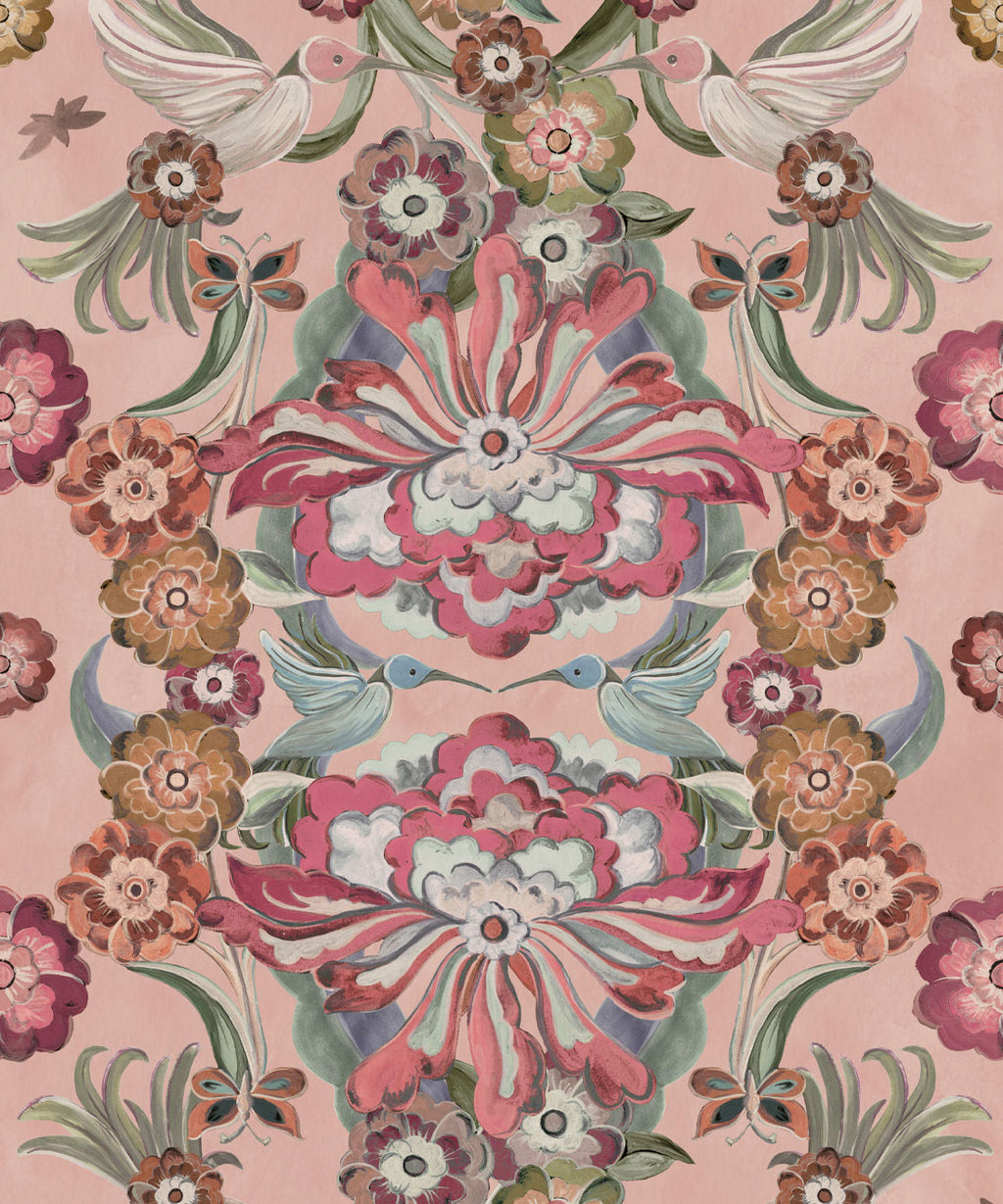 Hummingbird Garden Wallpaper, Fairy Floss