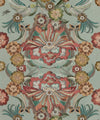 Hummingbird Garden Wallpaper, Ice Blue