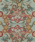 Hummingbird Garden Wallpaper, Ice Blue