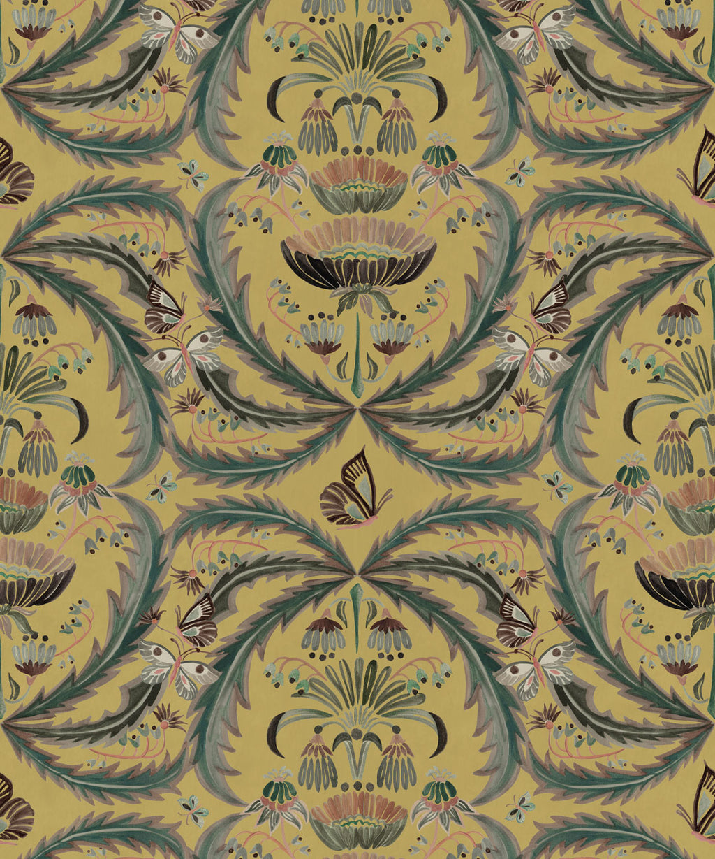 Magical Mariposa Wallpaper, Gold