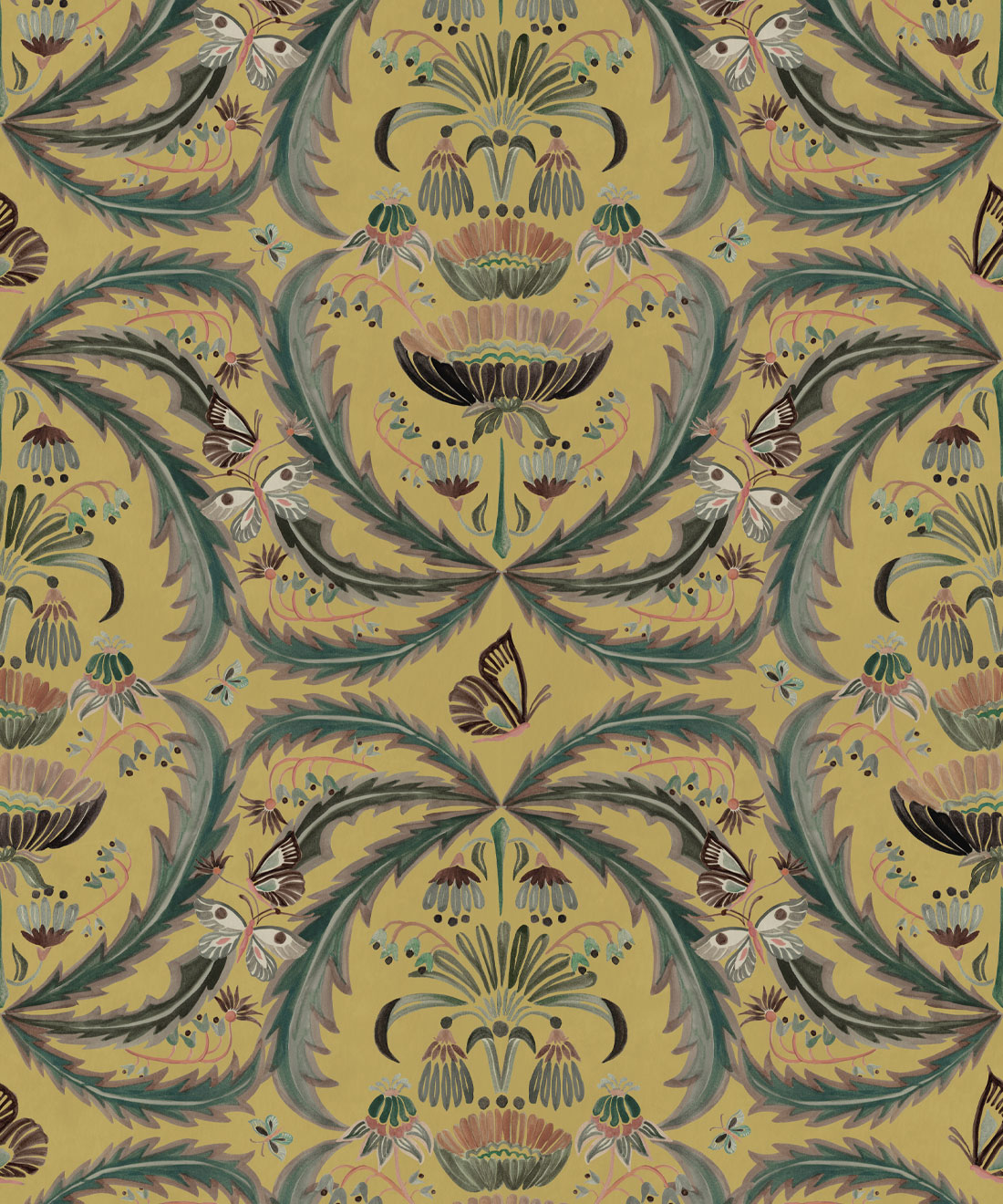Magical Mariposa Wallpaper, Gold