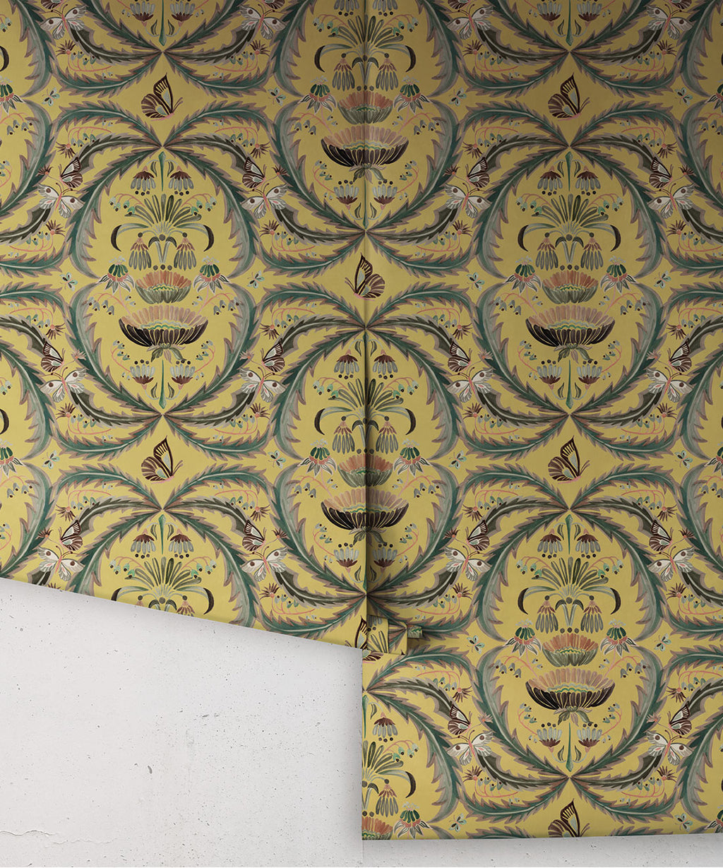 Magical Mariposa Wallpaper, Gold