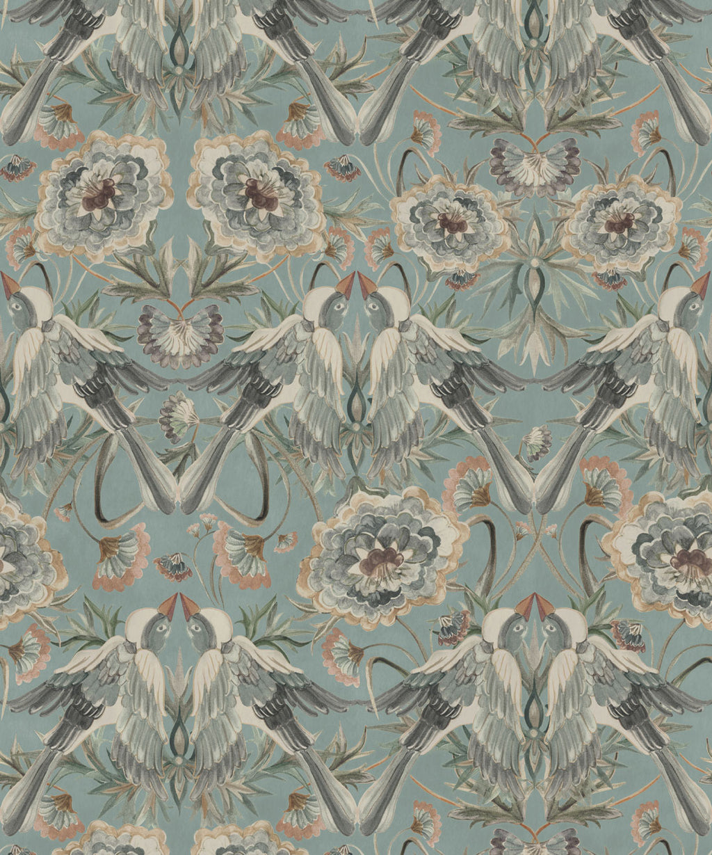Paloma Wallpaper, Dusky Blue